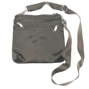 eBags Crossbody Bag Womens Small Olive Travel Multi-Pocket Nylon Messenger